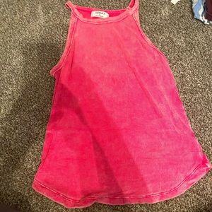 Large Zenana tank top. (Hot pink) in color